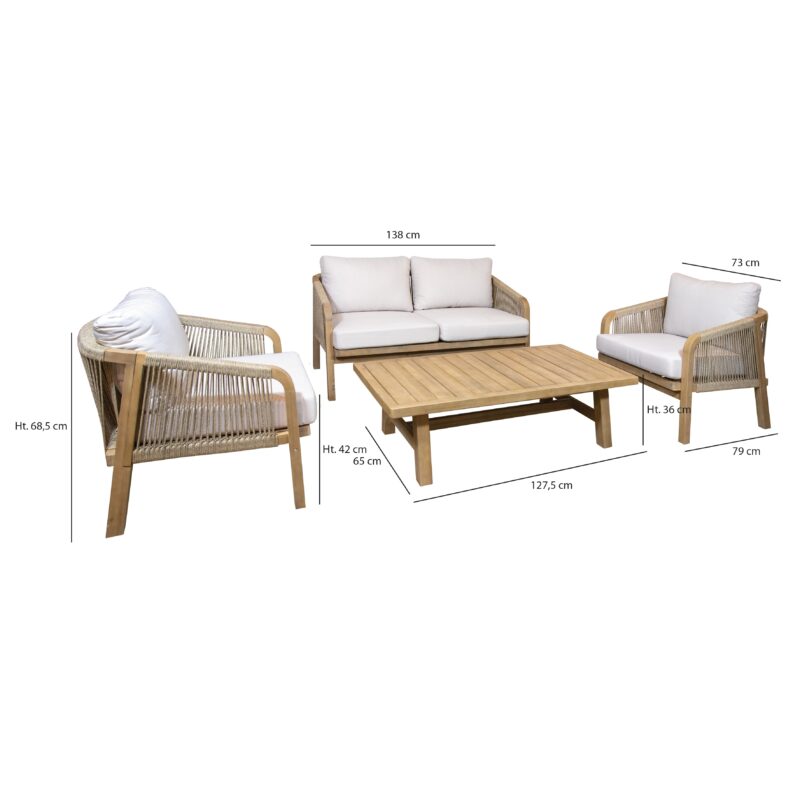 Ensemble De Jardin En Bois Dacacia Resistant Pour Exterieur Confort Et Detente Scaled