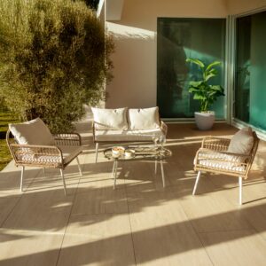 Ensemble De Jardin Resine Tressee Et Acier Pour Exterieur Salon Detente Et Repas 7 Scaled