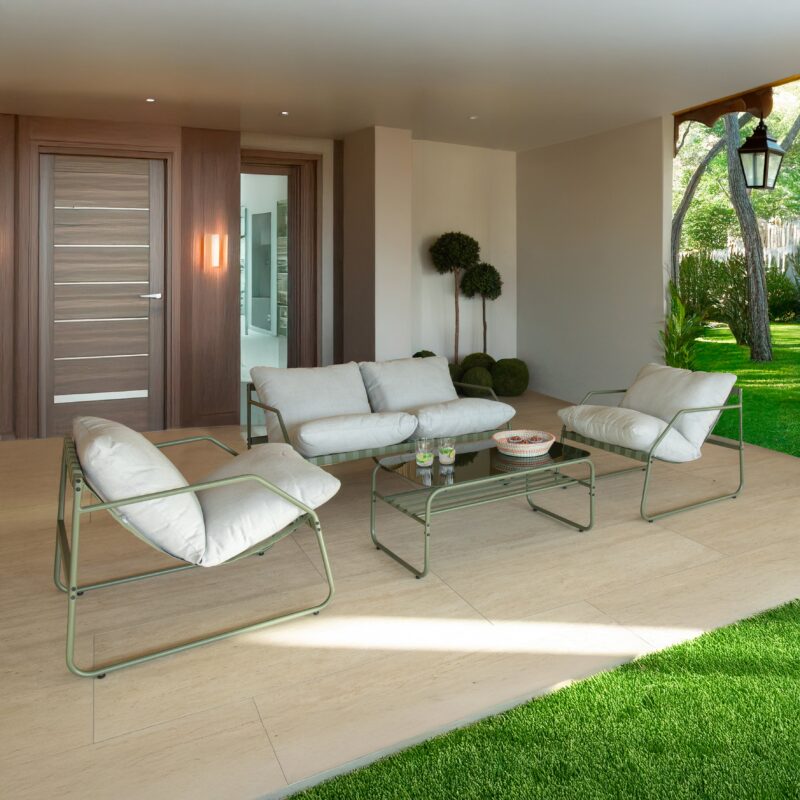 Ensemble De Jardin Vert En Acier Durable Pour Terrasse Balcon Et Jardin 3 Scaled