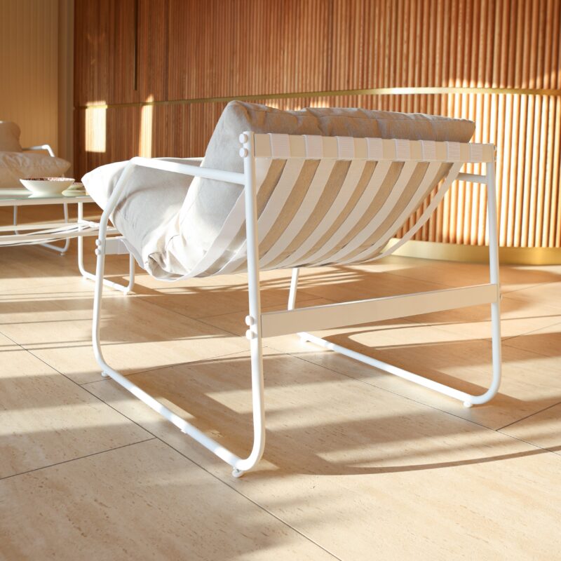 Ensemble Mobilier De Jardin Acier Blanc Design Moderne Et Durable 2 Scaled