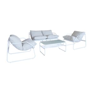 Ensemble Mobilier De Jardin Acier Blanc Design Moderne Et Durable 7 Scaled
