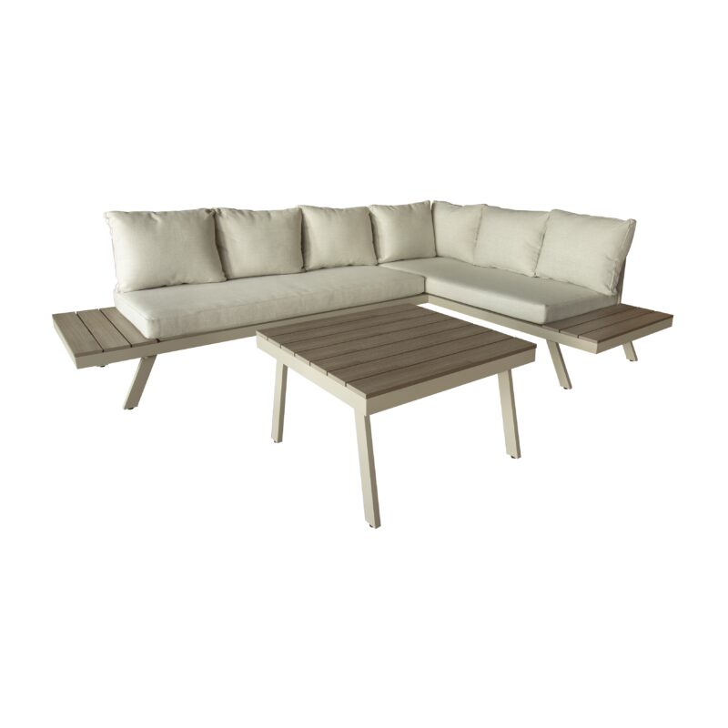 Salon De Jardin Detente Aluminium Couleur Sable Avec Table Basse Design 6 Scaled